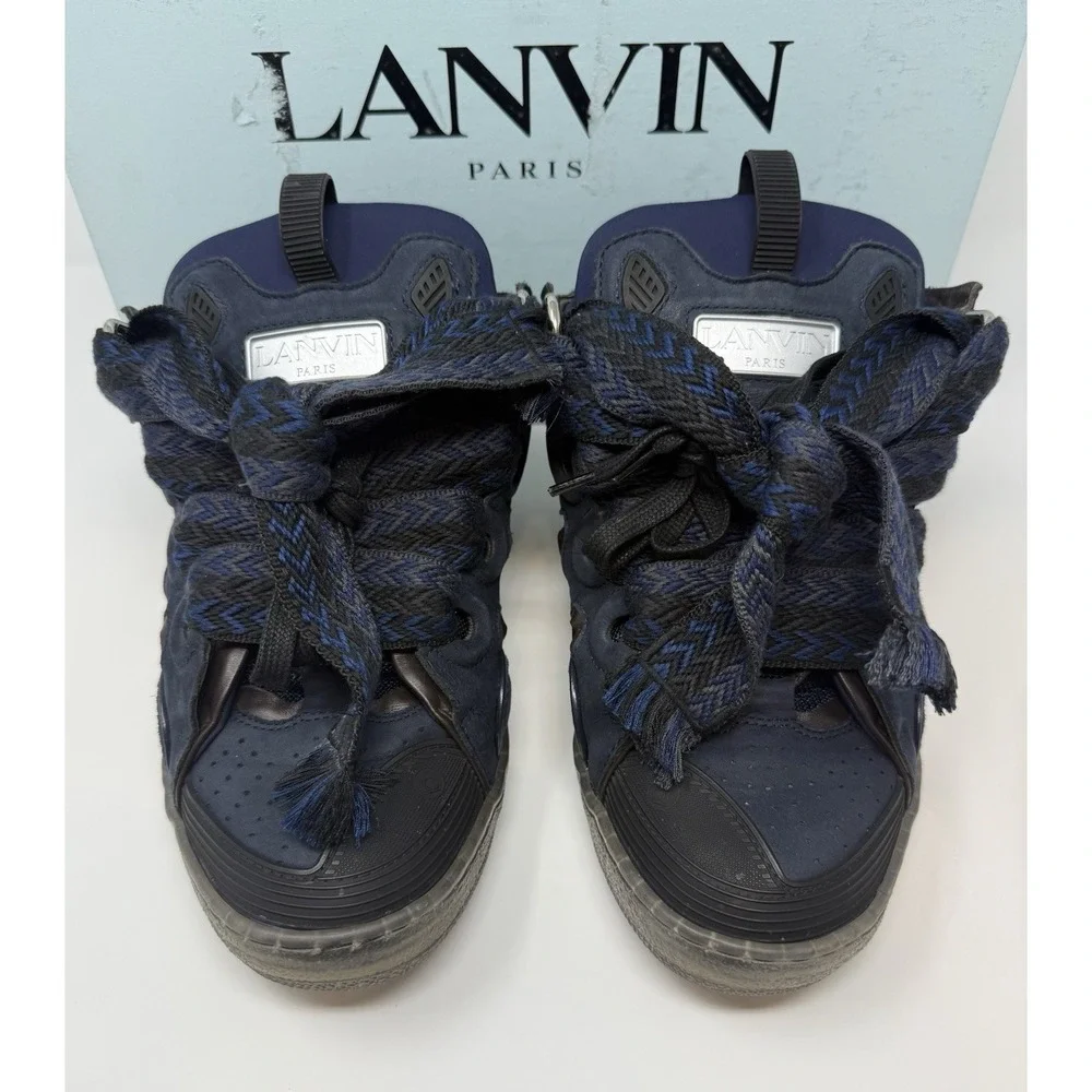 Lanvin Curb Sneaker Navy Size 9 US 42 EU - Picture 2 of 9